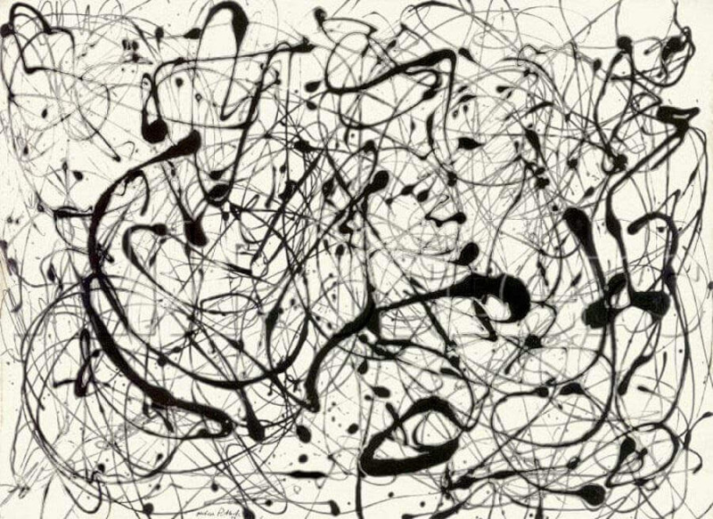 Jackson Pollock Lines of Paint with Drip Art
